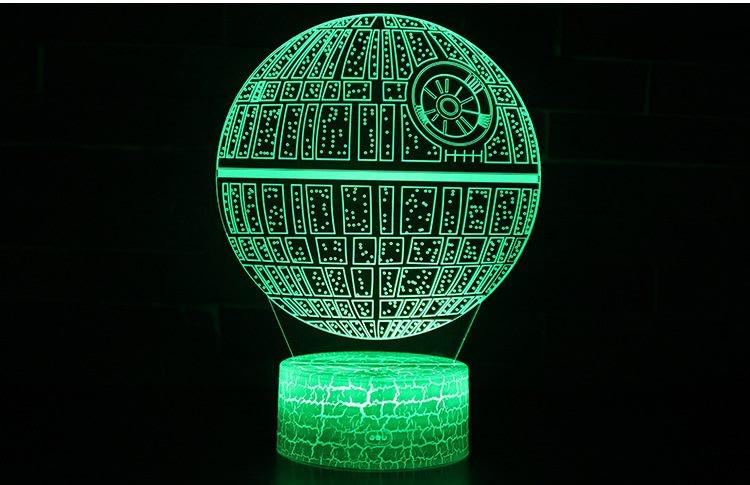 Star Wars 3D Night LED Light, Power By USB, 7 Changeable colors