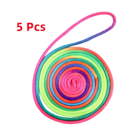 5Pcs Rainbow Color Fumble Finger Thread Nylon Rope String Game Developmental Toy Puzzle Educational Game for Children Kids