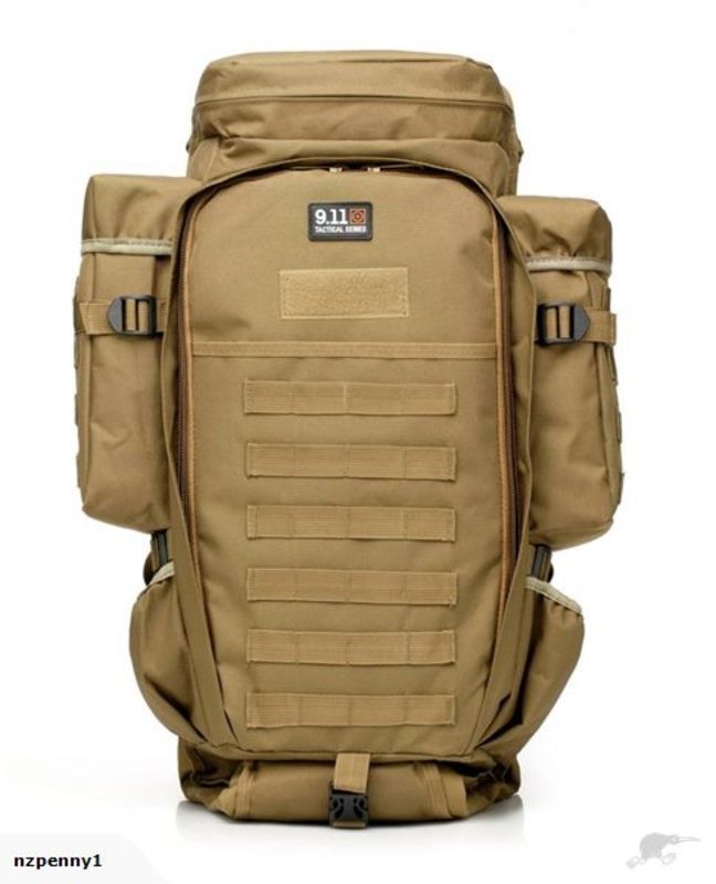 Military Tactical Bag Camping Backpack 50L Sandy Brown