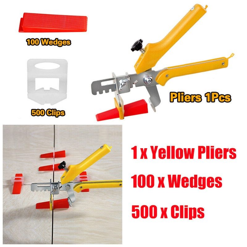 Clips Tile Leveling System Kit Floor Wall Spacer Tiling Tool Set