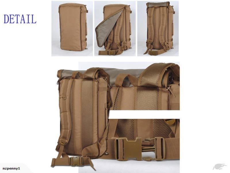 Military Tactical Bag Camping Backpack 60L Sandy Brown