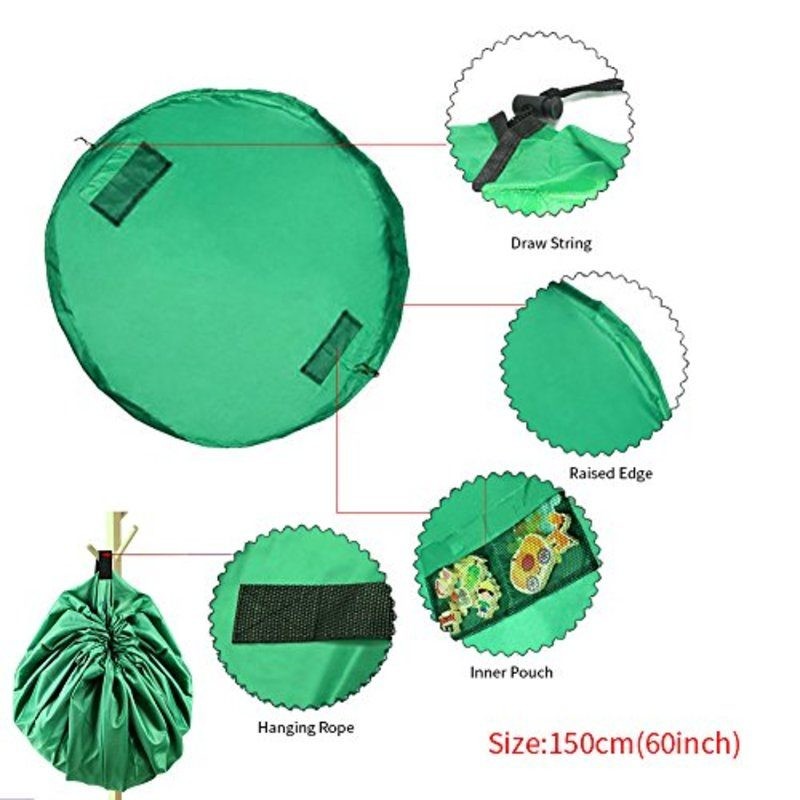 Lego Toy Storage Bag Bin Kids Play Mat