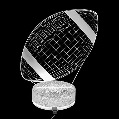 Rugby 3D Night LED Light, Power By USB, 7 Changeable color
