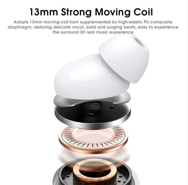 True Wireless Earbuds, Lenovo Brand, High Quality, White