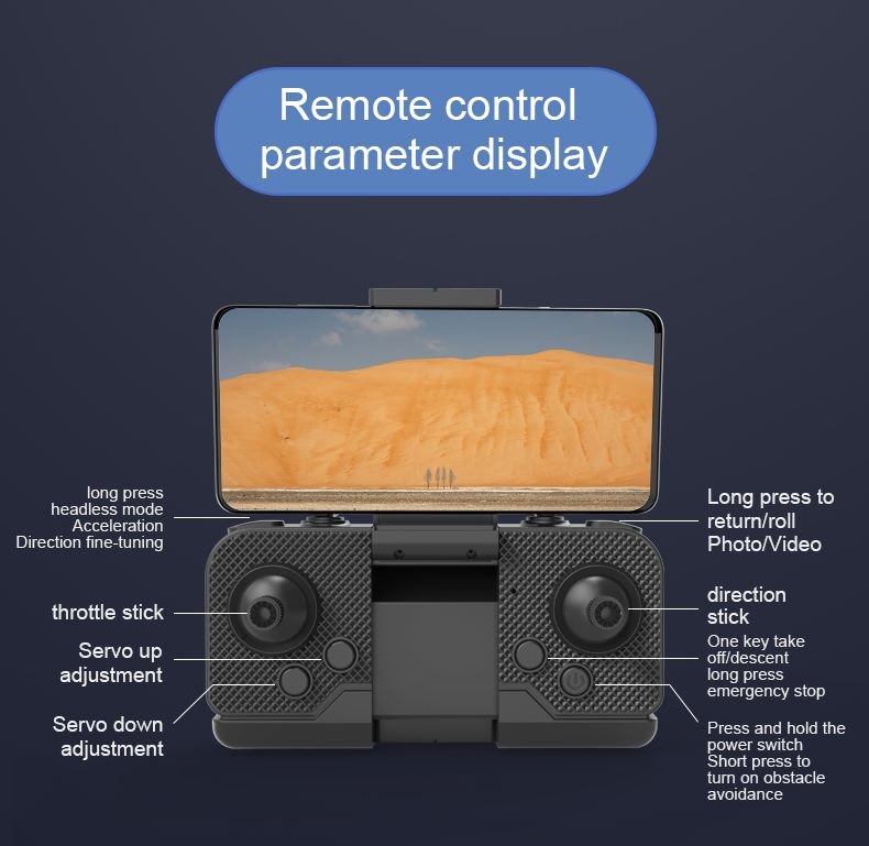 Drone, Foldable 4K Dual Camera Drone with Obstacle avoidance and optical flow
