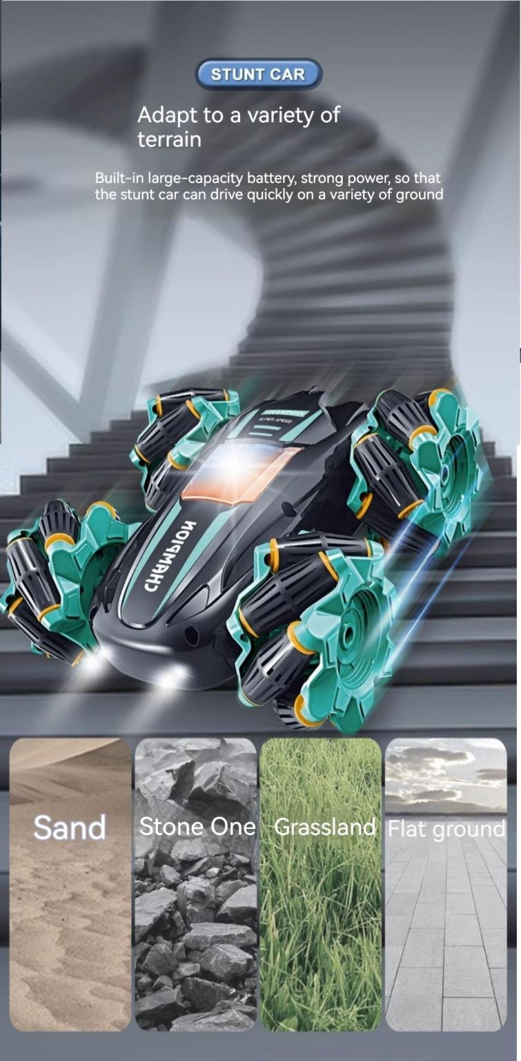 RC Car, RC Stunt car, 4 Wheel drive.