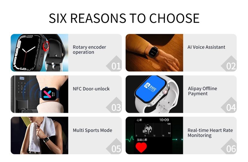 Smart Watch, KUMI KU2 MAX, Black, 1 Year Warranty