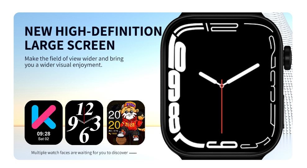 Smart Watch, KUMI KU2 MAX, Black, 1 Year Warranty