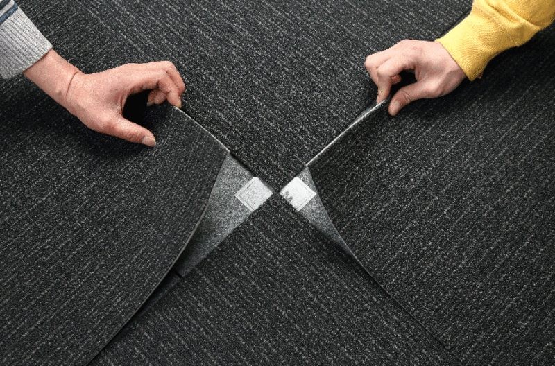 Carpet Tiles Mat Dark Grey 0.9KG Per Tile