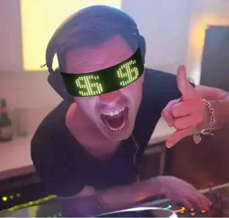 LED display glasses for dj music party
