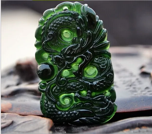 Dark Jade Gray Jade Dragon Pendant Men's Jade Pendant