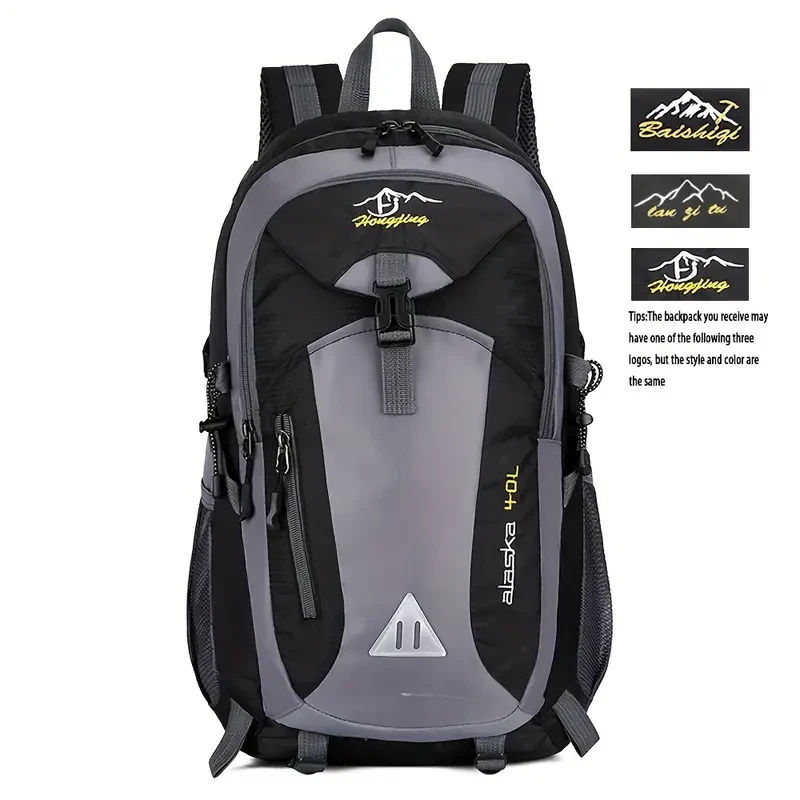 Unisex Professional & Multi Functional Camping Bags With Water Bottle Straps, Casual Zip Up Lightweight Backpacks