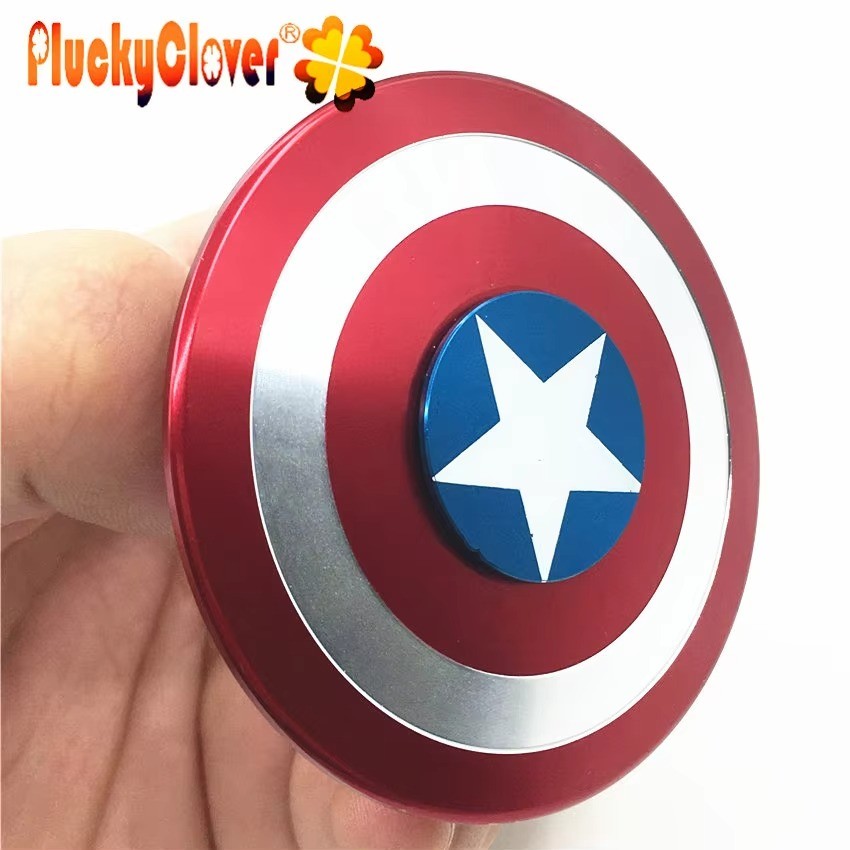 Captain America Hand Fidget Spinner  Metal Superheroes Metallic Gyro