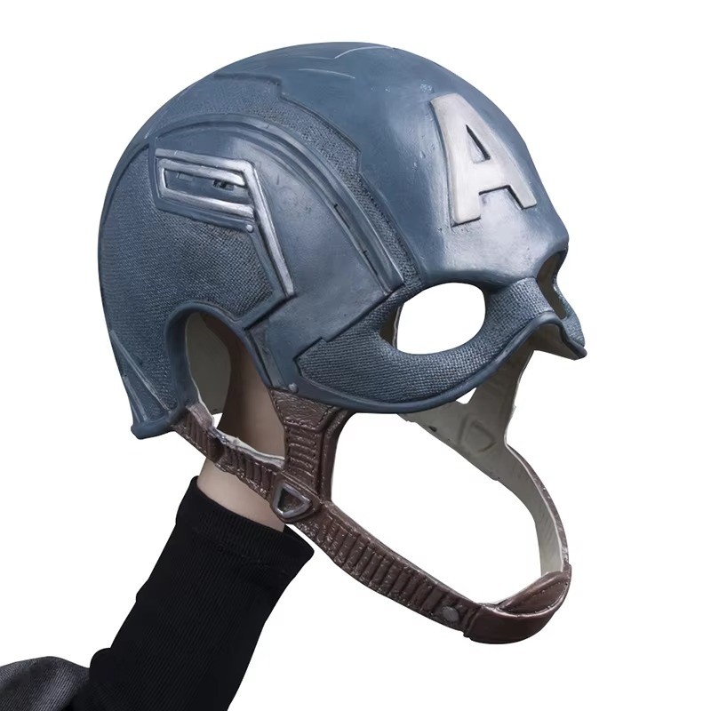 Hot Sale Latex Head Cover Cosplay American Film Captain Helmet