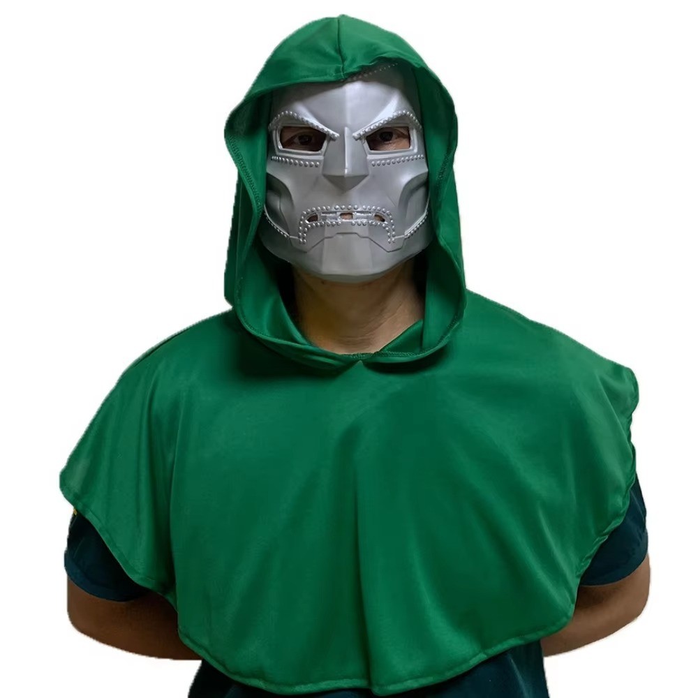 High-Quality Latex Movie Full Face Helmet  Halloween Supervillain Doctor Doom Adult Resin Mask