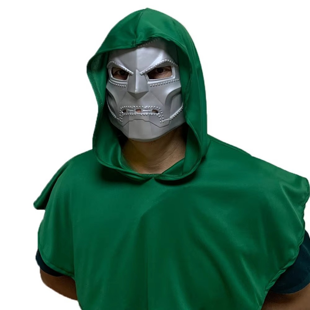 High-Quality Latex Movie Full Face Helmet  Halloween Supervillain Doctor Doom Adult Resin Mask