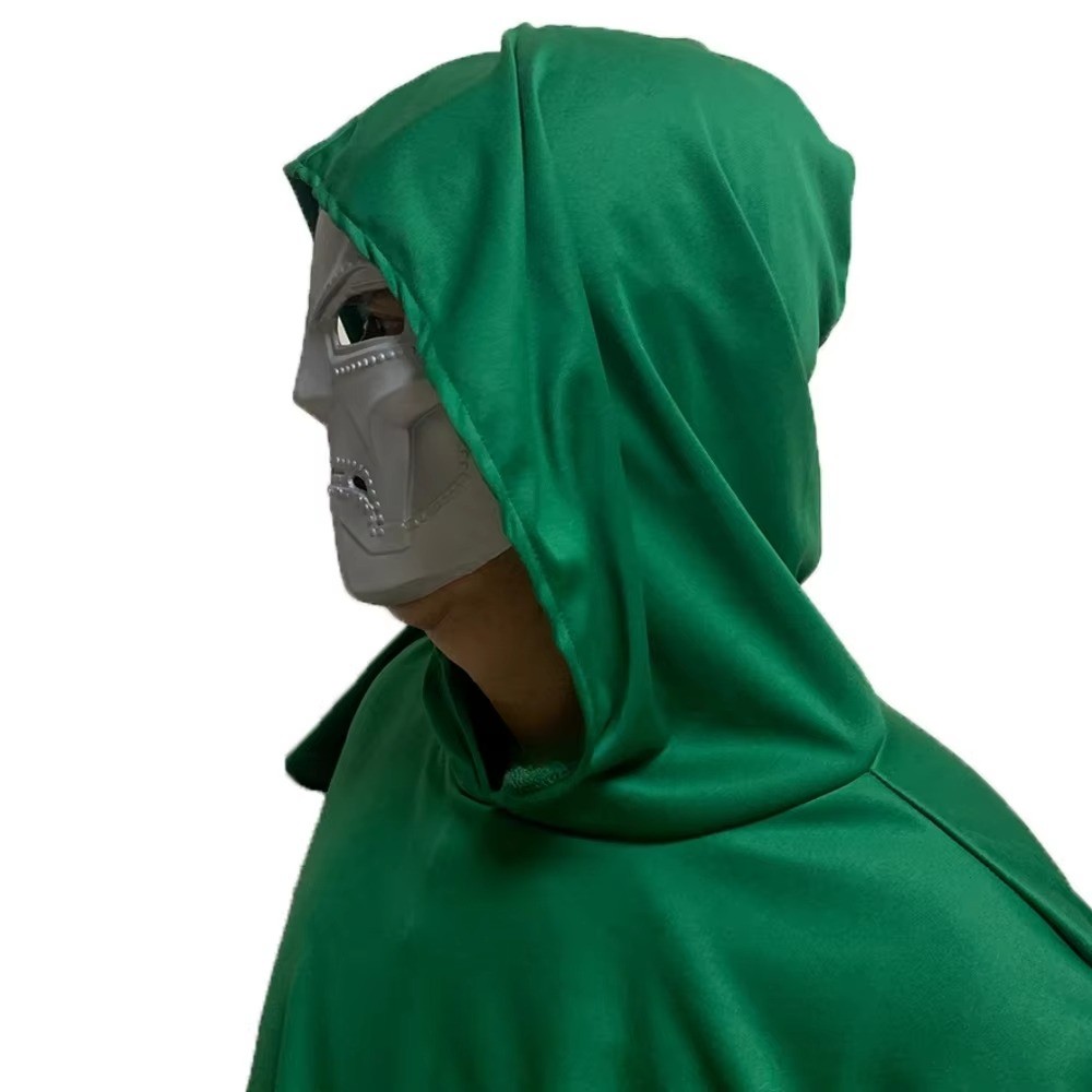 High-Quality Latex Movie Full Face Helmet  Halloween Supervillain Doctor Doom Adult Resin Mask