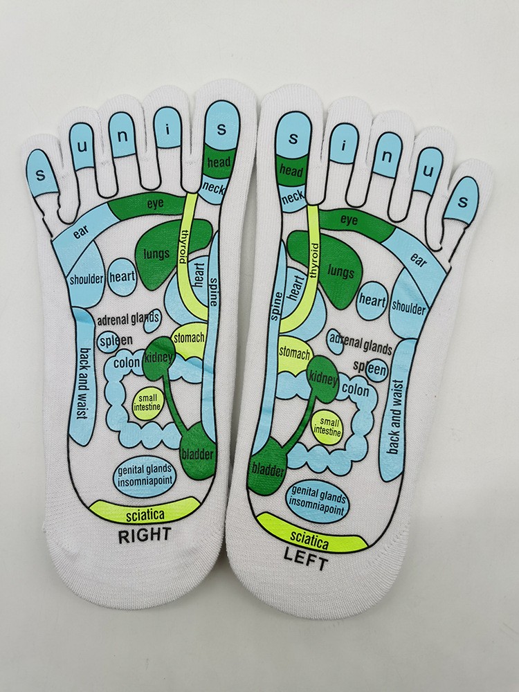 Reflexology Chart Socks with Trigger Point Massage Tool