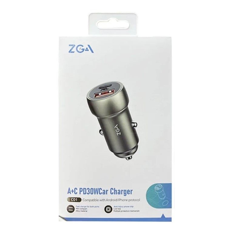 ZGA A+C PD30W Car Charger