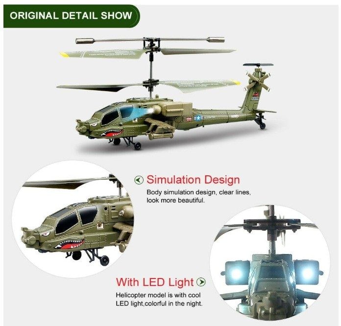 Syma S109G RC Helicopter 3.5 Channel Remote Control Helicopter with Gyro