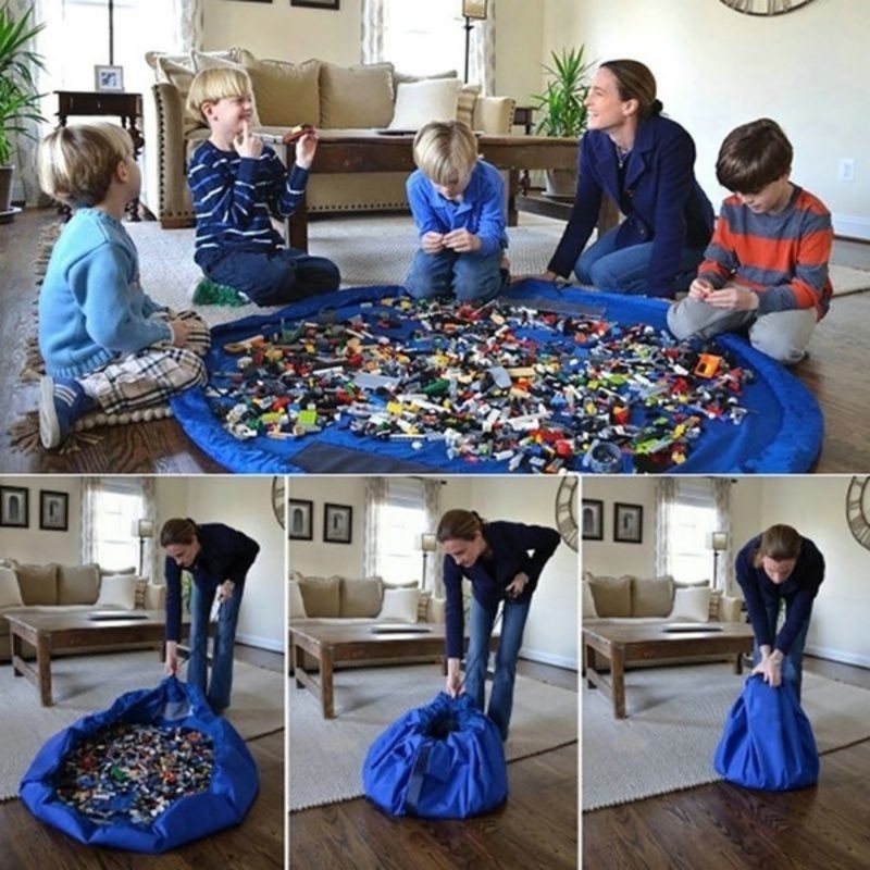 Toy Storage Bag Kids Play Lego Organiser