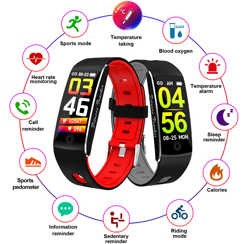 Body Temperature Blood Oxygen Heart Rate Calories Sport Smart Watch