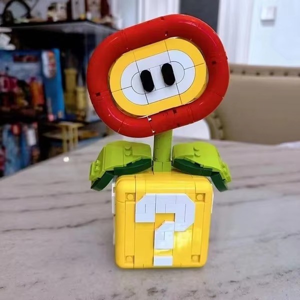 NEW MOC Piranha Plant Model  Fit Flame Flower Assembled Building Block Brick