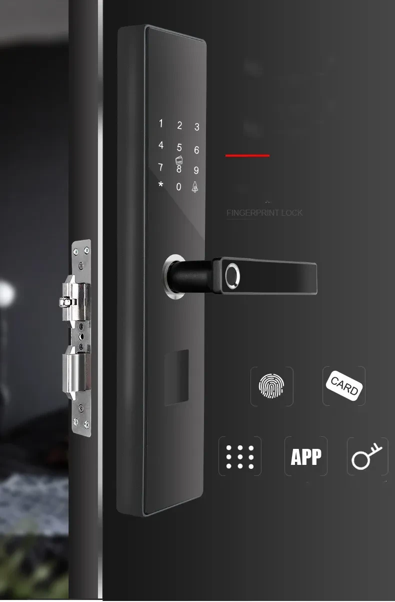 Unlock Fingerprint Lock, Smart Door Lock, Semi-automatic Fingerprint Lock,