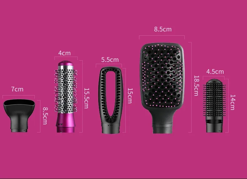 Professional 5 In 1 Hair Dryer Brush Dryer And Straightening Brush Electric Hair Styling Tool Automatic Hair Curler Beauty Supplies Gadgets