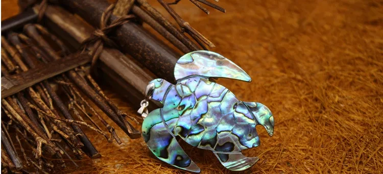 Personalized little turtle pendant