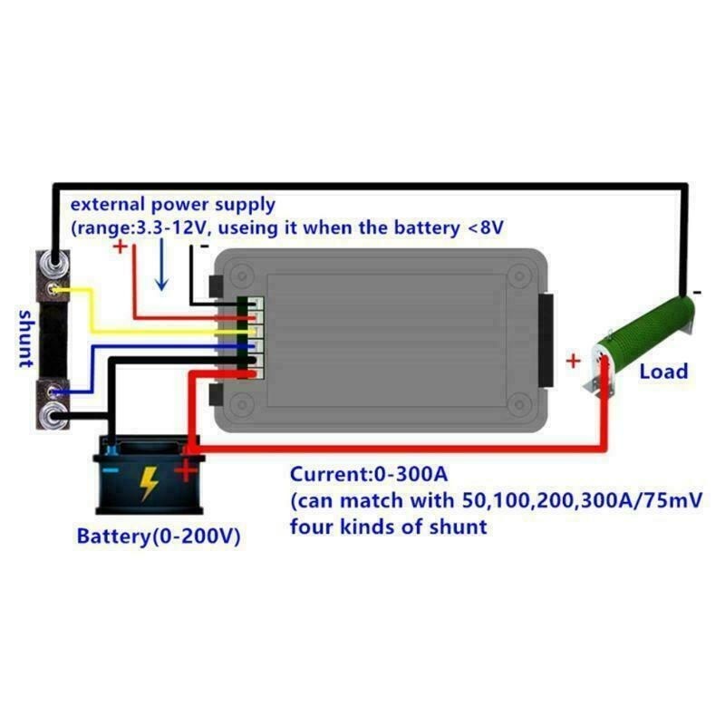 Battery Monitor Meter Multifunction Current Power Monitor