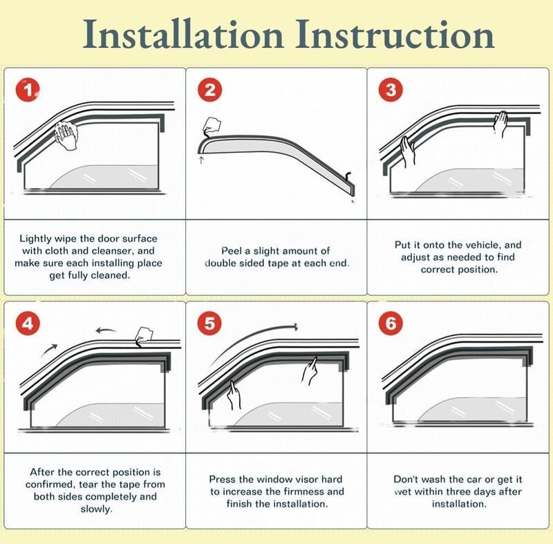 Toyota Hilux Window Visors Deflectors Rain Guards