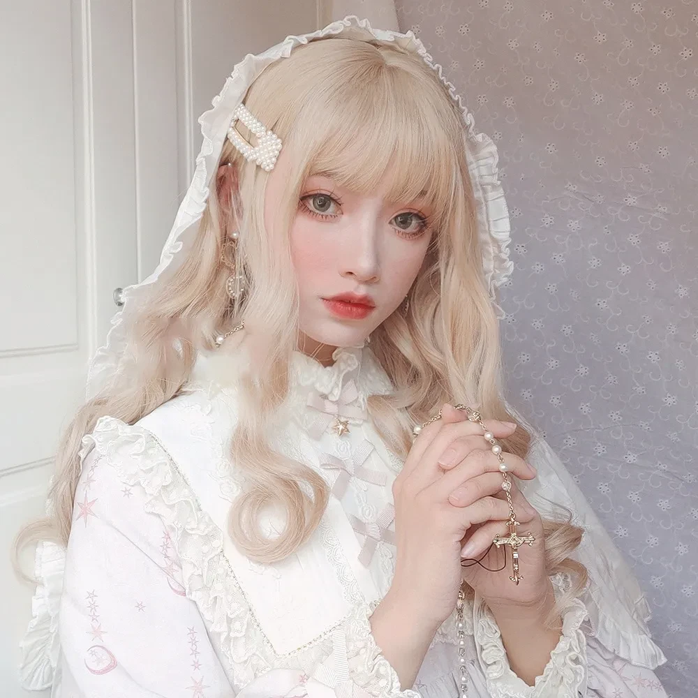 Wig Female Long Hair Lolita Daily Long Curly Soft Girl