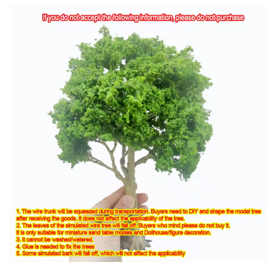 25-30cm miniature simulation wire trunk model tree realistic boutique tree model G scale train model material railway layout