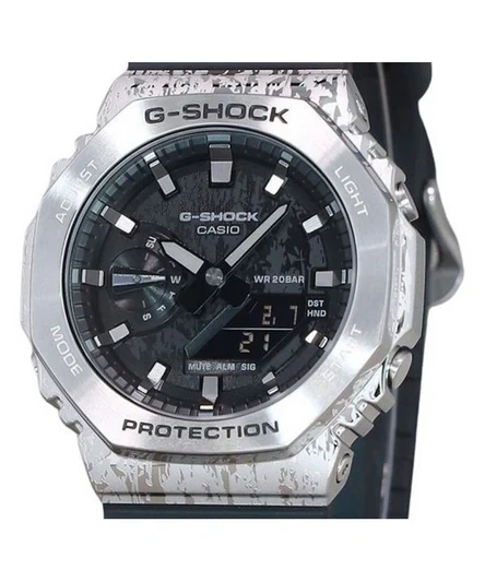 Casio G-Shock Analog Digital Grunge Camouflage Series Grey Dial Quartz GM-2100GC-1A 200M Men's Watch