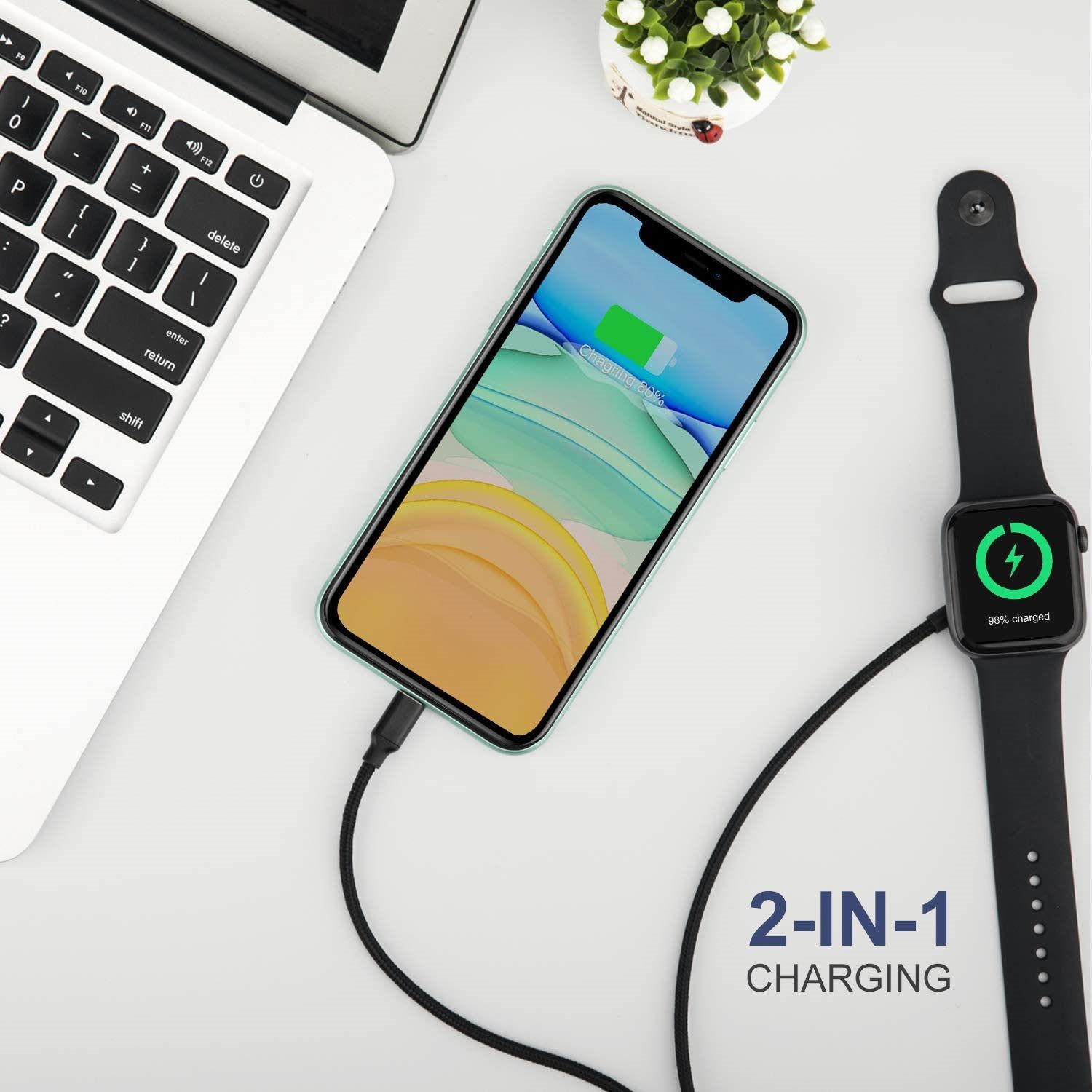 Wireless Charger for Apple Watch and iPhone, NEWDERY Brand