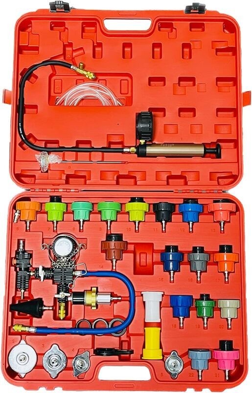 Car Truck Radiator Pressure Tester 34pcs Coolant Vacuum Refill Kit