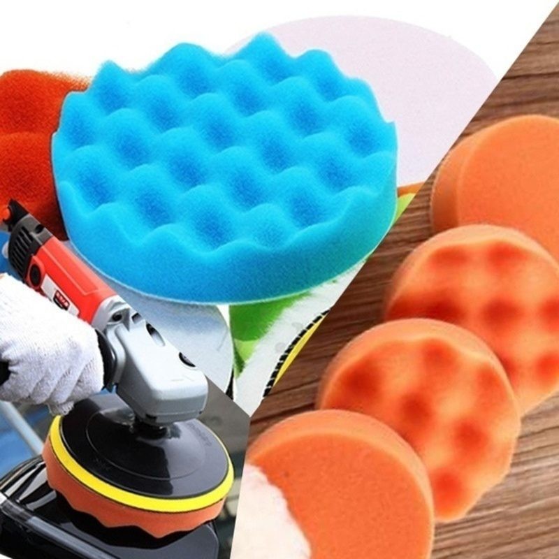 12pcs Car Polishing Pads Sponge Woolen Waxing Buffing Kit 5 inch
