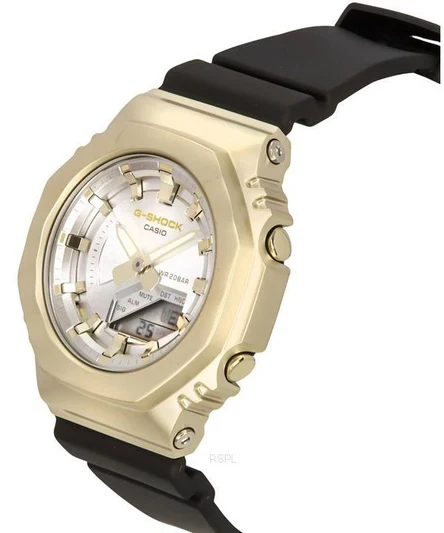 Casio G-Shock Metal Clad Analog Digital Resin Strap Siver Dial Quartz GM-S2100BC-1A 200M Women's Watch