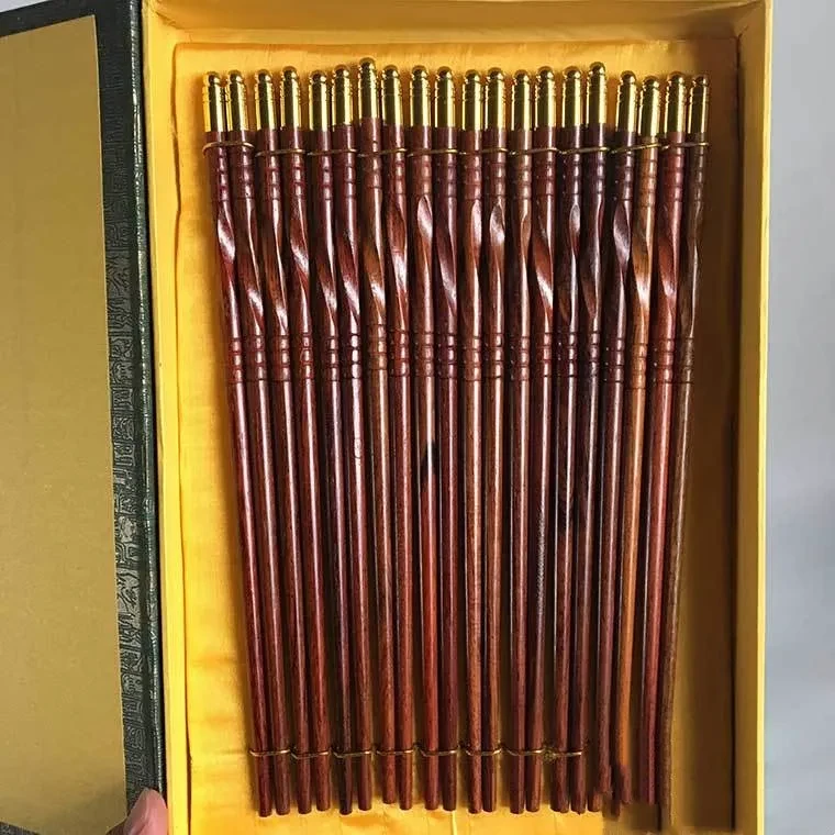 Rosewood Chopsticks Wax Free Lacquer Solid Wood Hotel Family Chopsticks