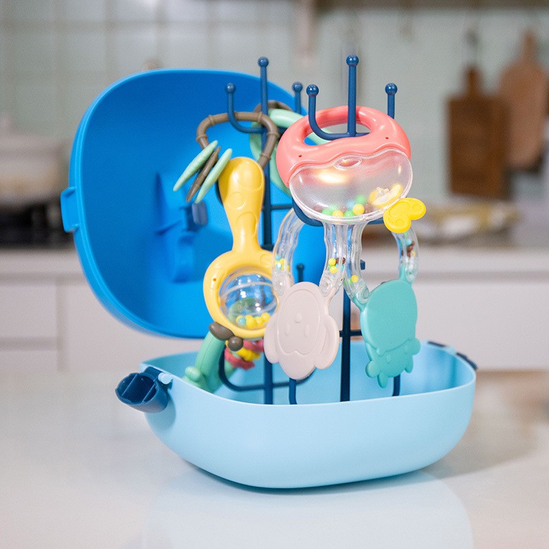 Montessori Teether Package Rattles For Babies Newborns 0 12 Months Educational Teethers For Teeth Hanging Girl Music Mobile Crib