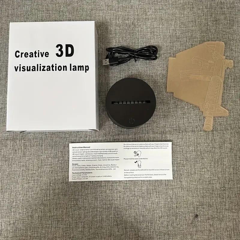 Creative Gun Shape Night Light Gift Light Desk Lamp