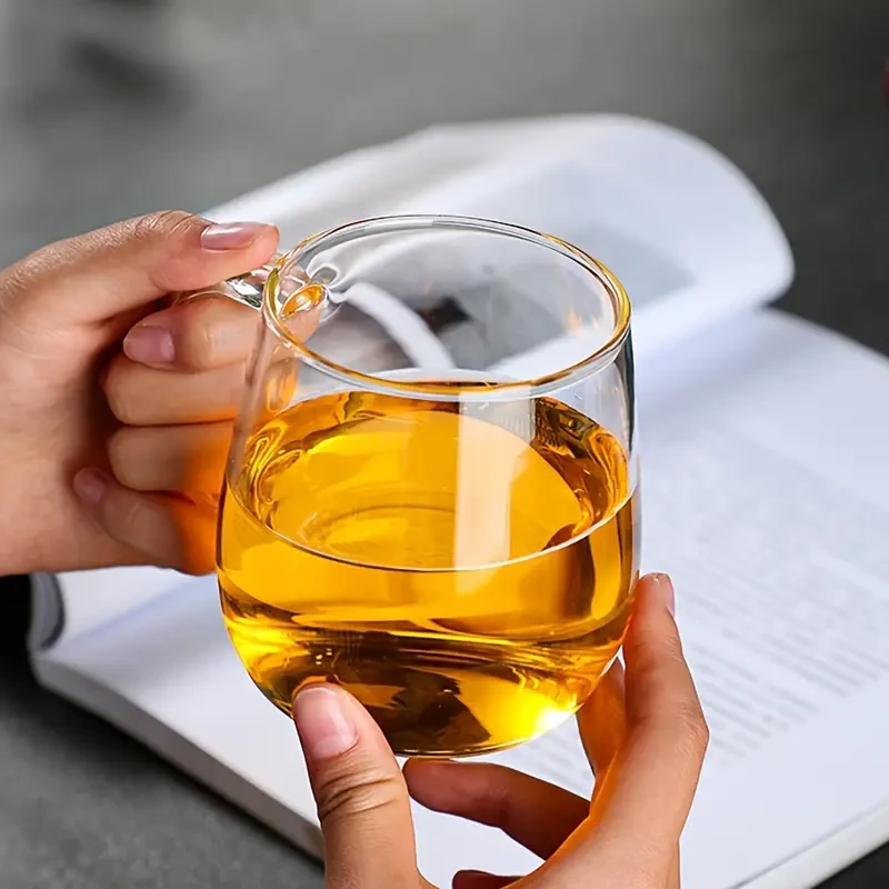 Glass Tea Cup with Infuser and Lid