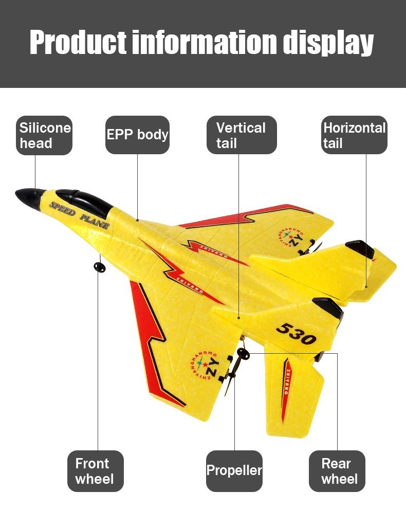 Drone, EPP Remote Control Aircraft, MIG 530 Model Design, Big Size