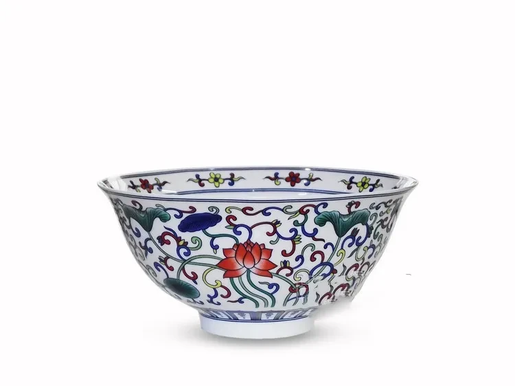 Dragon And Phoenix Chinese Bone China Rice Bowl