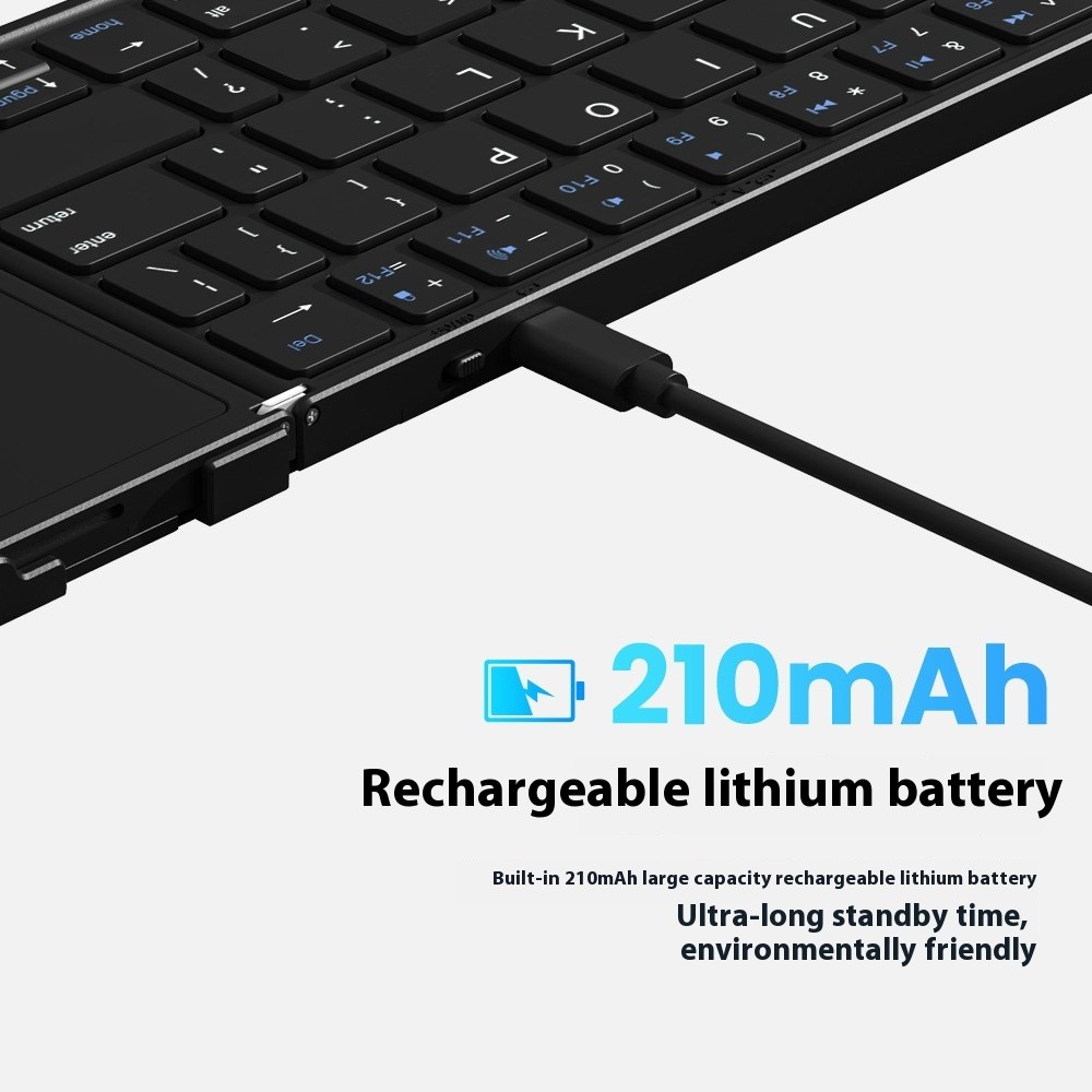 Mobile Phone Tablet Folding Bluetooth Keyboard Portable Mute