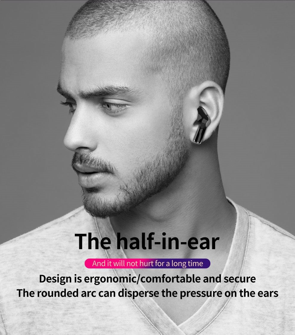 Zealot T3 TWS Wireless Earbuds, Noise Canceling, High Quality Sound, Black