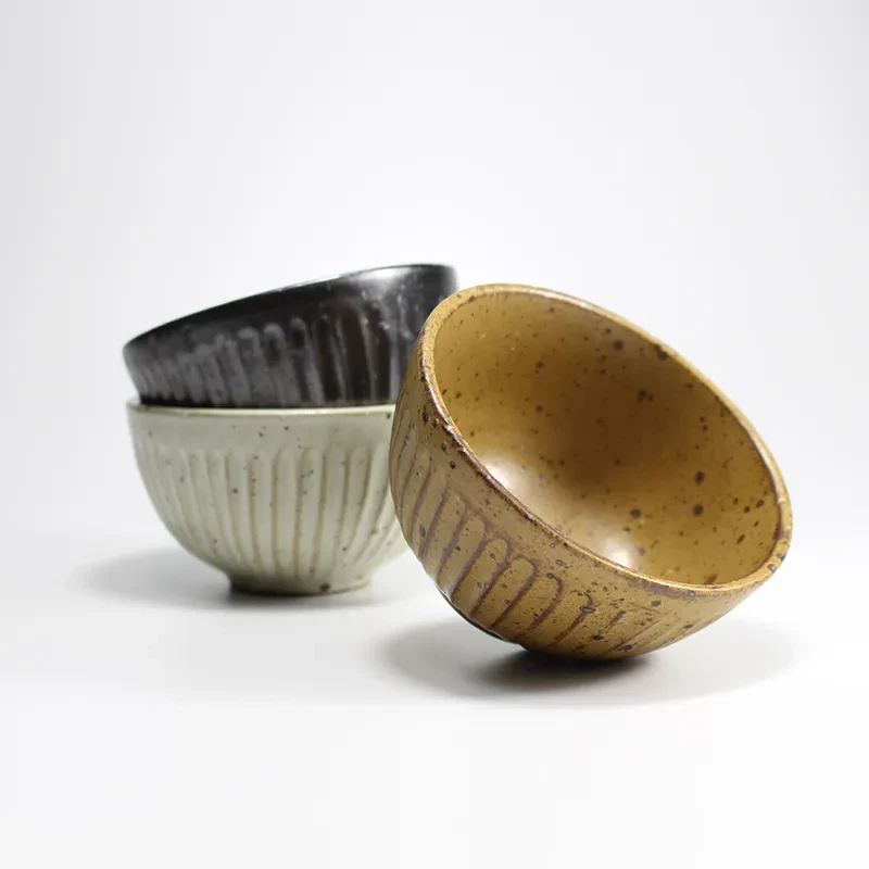 Household Stoneware Bowl Simple And Creative Rice Bowl Ceramic Tableware