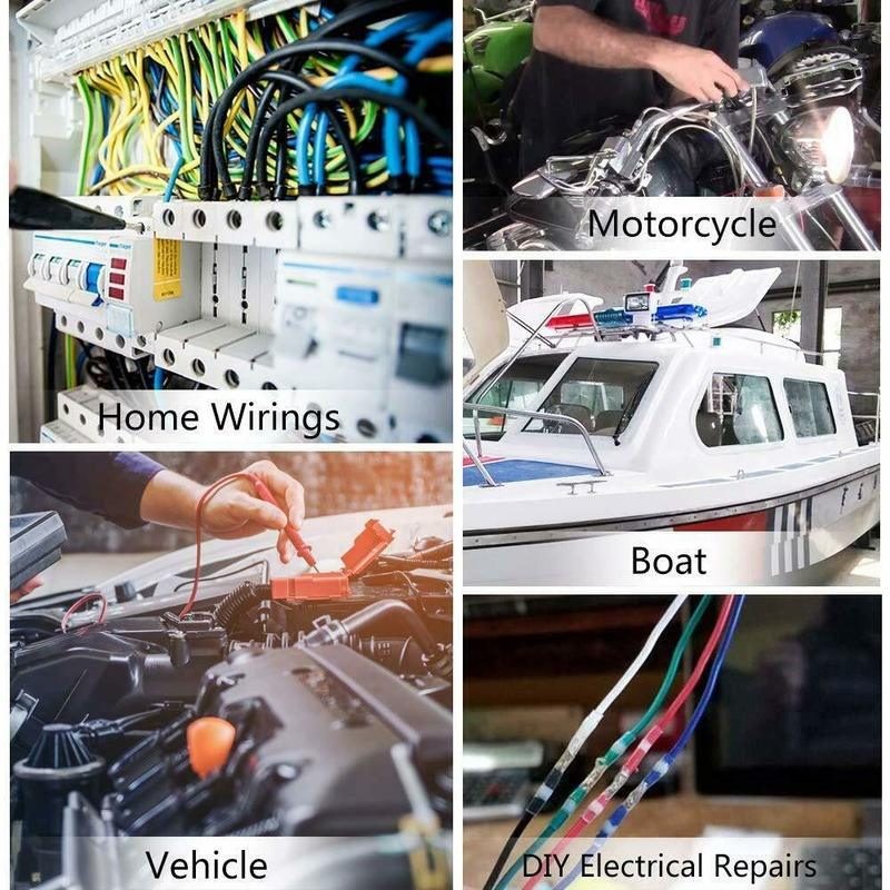 250pcs Solder Seal Sleeve Heat Shrink Butt Wire Connectors Terminals