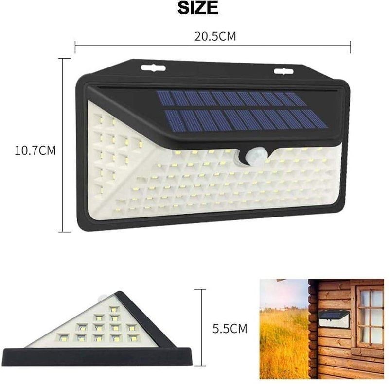 102 LED Solar Wall Lights Motion Sensor Wall Lamp